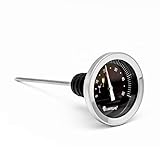Lantelme Weinflaschen Thermometer aus Edelstahl mit Flaschenverschluss | Analoge Präzise Weintemperaturmessung für Wein Sekt und Cocktails | Spülmaschinengeeignet und ideale Geschenkidee für Genießer