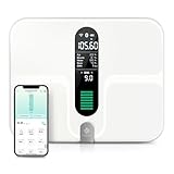 Etekcity Körperfettwaage WLAN, Smart Waage Personen mit Körperfett und Muskelmasse Personenwaage digital für Körperfett, Extragroße Oberfläche mit USB-Ladekabel überwacht 13 Körperwerte, 180 kg