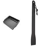 Weber 6609 Backblech, Schwarz, 31,8 x 24,9 x 7 cm & 6201 Grill-Schaber, Reinigungsspachtel, Q-Serie