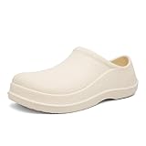 CaiHmnsa rutschfeste Kochschuhe for Herren, wasserfest, Arbeitsschuhe, Herren-Clogs, Bequeme Pflege, Krankenschwester-Schuhe for Gärtner und Küche(Beige,EU 45)
