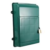 AKOOSY Wandbriefkasten mit Schloss Wetterfester Kunststoff Briefkasten Abschließbar Regensicher für Außenbereich und Homeoffice