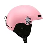 Milageto Skihelm für Schnee mit Abnehmbarem Visier Und Atmungsaktivität, Rosa