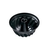 Zenker Gugelhupfform Ø 25 cm BLACK METALLIC, Backform aus Stahlblech, Kuchenform mit Antihaftbeschichtung (Farbe: Schwarz), Menge: 1 Stück