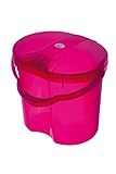Rotho Babydesign TOP Windeleimer, Tipp-Deckel, 11l, Ab 0 Monate, TOP, Translucent Pink, 200020210