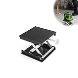 HJIAMA Labor Hebebühne, Hebebühne Aluminiumlegierung, Schwarz, Höhenverstellbar 25–90 mm, Labor Hebetisch, Geeignet für Experimentelles Design, Technische Operationen