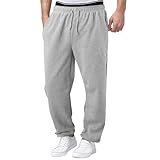 Generisch Jogginghose Herren-Baggy Herrenkleidung Open Leg Jogger Sporthose Lang
