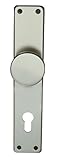 Alpertec 40364130K1 Aluminium Tanja - Knopfschild silber eloxiert PZ 72 mm Knopf Ø 51 mm Drückergarnitur Türdrücker Türbeschläge Neu