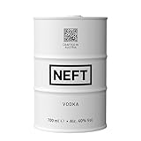 NEFT Vodka White Barrel 70cl – Ultra-Premium Wodka aus Österreich – 40 % Vol. | Alpen-Quellwasser & Roggen | Weich, rein & stylisch | Bruchsicheres Design | Ideal pur & im Cocktail