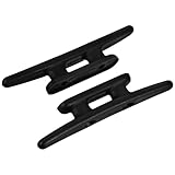 GOOHOCHY 2 Stück Nylon Anlegeklampen Bootsklampen für Kajaks Kanus und Boote Schwarz Seilhalterung Robust und Langlebig für Stege Decks und Hafen