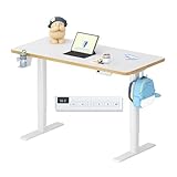 FLEXISPOT Kinderschreibtisch, elektrisch höhenverstellbar Schreibtisch, für Kinder ab 6 Jahren, mit LED-Höhenanzeige, 3 Speicherplätzen, Kindersicherung und Ergonomischer Tischplatte 110 x 52 cm