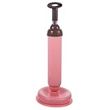 DOITOOL 1Stk Toilette absaugen ansaugpumpe saugpumpen rohrreiniger drainagepumpe Rohrreinigungsspirale Kolbenkraft Tasse Abfluss entsperren Reinigungszubehör Saugstab Rostfreier Stahl Rosa