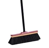 Echt- Rosshaarbesen Zimmerbesen 30cm mit Stiel Teleskopstiel Haushaltsbesen weich Rosshaar-Besen Kehrbesen feine Echt-Haar-Borsten schwarz