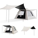 NRNQMTFZ Camping Zelt 3-5 Personen Regenfestes Pop Up Kuppel Campingzelt für Outdoor Strand Wandern Reisen,Pop Up Family Camping Tent,einfacher Aufbau(B)