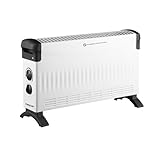 KASPAR Konvektor Heizung Heizgerät Heizkörper Mit Thermostat Und 3 Heizstufen 750 1250 2000 W Elektrische Heizung Elektroheizung Weiß