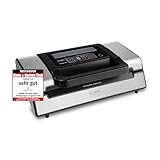 CASO FastVac 500 Gewerbevakuumierer - Testurteil Sehr Gut, Vakuumiergerät, Folienschweißgerät - doppelte Kolbenpumpe 20 Liter/Min., Vakuumierer doppelte Schweißnaht, inkl. 2 gratis Folienrollen