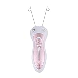 Supvox Elektrische Gesichtshaarentferner Pull Oberfläche Gerät Schönheit Epilierer Trimmer Gesichts Threading Haar Rasierer für Damen Frauen (Rose Gold)