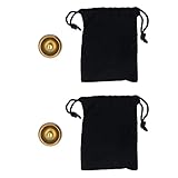 2PCS Gyroskop, Edelstahl Mini Automatische Flip Gyro Gravur Technologie Top Spinner Balance Spinner Spielzeug Präzise Gyro Desktop Spielzeug mit Aufbewahrungstasche (A)
