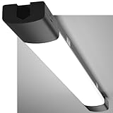 Modlicht LED Feuchtraumleuchte 60CM mit 18W 5000k Kaltlweiß 1980Lumen, Ultraslim Deckenleuchte Feuchtraum Flach Wasserfest IP65 Wannenleuchte Werkstattlampe für Keller Garage, Schwarz