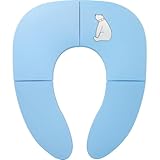 Pejoye Faltbarer Reisetöpfchensitz für Jungen und Mädchen, Kleinkinder-Toilettensitze für Kinder, rutschfeste Saugnäpfe, inklusive kostenloser Reisetasche, Blau