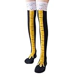 Chicken Leg Socks Erwachsene Witzige Socken Fun Hühner Legs Sock Kostüm Damen Hühnersocken Geschenke Vogel Paw Hühnerbein Overknee Stocking Witzig Personalisierte Wärmer Strümpfe Komische Stockings