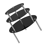 Ciieeo 3St Tortenständer tortenhalter kuchenständer kuchenregal Kuchenlagerung kuchen etagere Tea-Party-Servierplatte Cupcake-Ständer Kuchen-Ausstellungstisch Partyzubehör Acryl Black