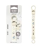 BIBS x Moomins Loop Schnullerkette – Schnullerband mit Silikon - Für Babys ab 0 Jahren - Praktische Einhandbedienung - Kompatibel mit BIBS Schnullern - Maschinenwaschbar, BPA-Frei - Ivory