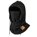 AYPOW Thermo Fleece Sturmhauben Winter, Winddichte Balaclava Gesichtsmaske, Warme Fleecefutter Skimaske Weicht Verstellbare Kapuze Hut Motorrad Fahrrad für Herren Damen Outdoor Skifahren