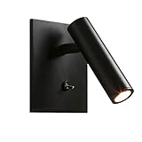 LYGXWJFC Wandlampen, Wandlampen, Wandmontage, Leselampe, Kopfteil, Nachttischlampe mit/verstellbarem Lampenkopf, 3 W LED-Wandeinbauleuchte für Schlafzimmer, Wohnheim, Zimmer, Wohnmobil, Wohnzimmer,