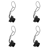 Frsoinor 4X Tauchen DIN Flaschenventil Gewindedeckel 5/8-14NPS Staubkappe Staubstopfenschutz Tankregler Schutzabdeckung Schwarz