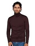 LAPASA Herren Rollkragen Thermounterhemd, Innenfleece Thermounterwäsche langärmliges Thermo-Shirt Funktionsunterwäsche Oberteil (M122), Burgund (Warm), XL