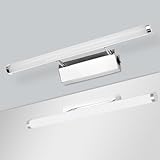 Dehobo Badezimmer Lampe 9w 42cm Spiegelleuchte Bad mit Schalter IP44 Spiegellampen für das bad Kaltes Weiß 6000K 730LM,LED Bilderleuchte Beleuchtungswinkel 120 für das Hotel [Energieklasse F]