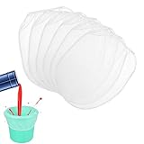AHQiZFX 6 STK Farbsiebbeutel,1 Gallonen Farbsieb,Feinmaschige Farbsiebe,Elastische Farbfilterbeutel,Weiße Feine Netz-Siebbeutel,öffnung Eimer-Filterbeutel,für Hydrokultur Malerei Gartenarbeit-28x32cm