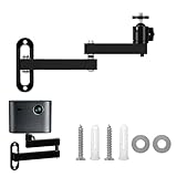 Faltbarer Projektor Wandhalterung, Verstellbare Projektorhalterung 360° Drehbar, Metallhalter Projektorhalterung, Überwachungsbügel mit 1/4-Zoll-Schraubschnittstelle Gelenkarm Halterung