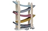 Kindsgut Murmelbahn, Motorik-Spielzeug aus Holz mit 4 Autos, dezente Farben und umweltfreundliche Materialien, frei von Schadstoffen und kindgerecht, Luca