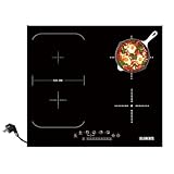 KB ELEMENTS Induktionskochfeld mit Stecker - Induktionskochfeld 60 cm, Induktionskochfeld 220 Volt, Induktionskochfeld autark 60cm, Flexzone, 3500W, 9 Leistungsstufen, Autark, Timer, ELK110PF