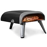 Esto Gas-Pizzaofen mit Schaufel inklusive, Pizzaofen 400 Grad mit Schamottstein, 30 cm, tragbar, neapolitanische Pizza 330 x 330 cm, hausgemacht, Garten Balkon
