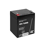 Green Cell® AGM 12V 5Ah Akku VRLA Blei-Batterie Bleiakku Ersatzakku Gelakku Akkubatterie Zyklenfest Unbemannt Spielzeug | Elektro Spielzeug| Alarm | Notstrom | Kinderfahrzeuge| Kinder-Quad