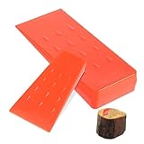 Sosoport 2St Kunststoffkeil Holzfällerwerkzeuge Baumfällheber Fällkeile Zubehör und Werkzeuge für Kettensägen forstwerkzeuge gartenarbeit zubehör Holzspaltkeil Baumfällkeil Plastik Orange
