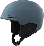 ALPINA BRIX – individuell Verstellbarer Skihelm für Erwachsene, mit herausnehmbaren Innenfutter, besonders stoßabsorbierend - Dirt-Blue matt - M (55-59 cm)