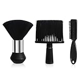 3 Stück Friseurbürste, Nackenpinsel Set Friseur Pinsel Barbierbürst Soft Friseur Haarpinsel Friseur Zubehör, Soft Barbier Neck Duster Friseur Haarpinsel für Die Reinigung Gebrochener Haare am Hals
