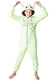 Disney Stitch Onesie Mädchen, Kuschelige Warm Einteiler Schlafanzug Kinder, Baby Yoda Geschenke für Mädchen Weihnachten (Grün Baby Yoda, 11-12 Jahre)
