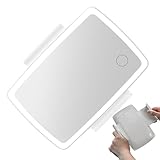 Autospiegel, Schminkspiegel - Wiederaufladbarer Touchscreen-LED-Autospiegel,Dreistufiges Dimm- und Autospiegellicht für Make-up, LKW, SUV und Rückspiegel