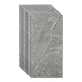 Fliesenaufkleber, 10 Stück Küchenrückwand selbstklebend, Küchenrückwand selbstklebend, 30 * 60CM, für Küche, Badezimmer, Schlafzimmer, Wohnzimmer (Cliff Grey)