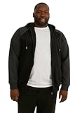 C&A Herren Hoody Sweatjacke Rundhalsausschnitt Colour-Blocking schwarz 5XL