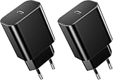 Seadmit 20W USB C Adapter, USB-C Ladegerät kompatibel mit i-Phone 17/16/15/14/13 Plus Pro Max Mini, i-Pad, Air-Pods, Samsung Galaxy S25/24/23, USBC Stecker Netzteil Schnellladegerät Charger(2 Port)