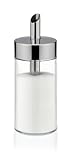 Tescoma Zuckerstreuer aus Glas, Edelstahl gebürstet, ideal für weißer/brauner Zucker, 225ml