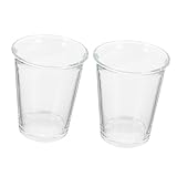 TOBBOMEY 2 Stück Teiliges Transparentes Glas Kaffeetassen Klare Milch Wassergläser Eleganter Cappuccino Lattebecher aus Hochwertigem Glas für Kaffee Tee und Kalte Getränke