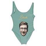 Roobeety Badeanzug Damen Bauchweg DIY Drucken Einteiliger Badeanzug Sexy Schwimmanzug Shape Strandmode Strandurlaub Monokinis Rückenfreier Strandbadeanzug Atmungsaktive Swimsuit Elegant Swimwear