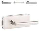 ck-türbeschläge Glastürschloss Q UV (unverschließbar) Edelstahl matt, mit vielen Drückern zur Auswahl (New Orleans)