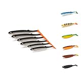 NØMIS Gummifische Richie Roach | Gummifisch Set 6er 2x je 10, 12 u. 14 cm | Angelzubehör | Gummifische Set Hecht Zander Dorsch | Angelköder | Gummiköder | Hecht Köder | Gummifisch Hecht | Barsch Köder